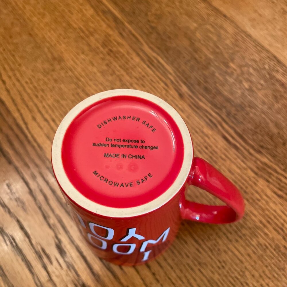 I Woof You Tall Red Coffee Cup Mug - Picture 5 of 5